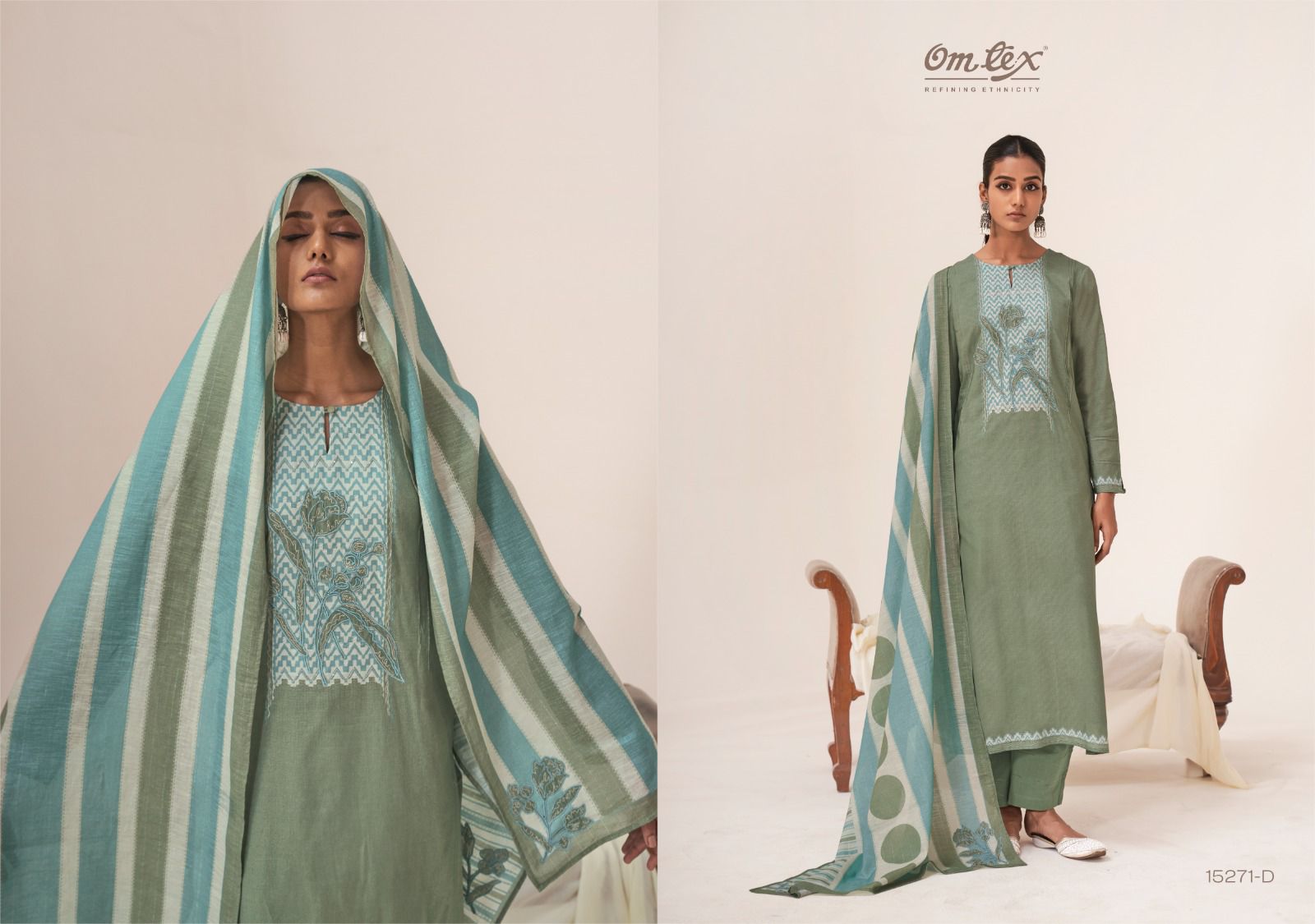 Nakshikaam Omtex Lawn Cotton Pakistani Salwar Suits Manufacturer Ahmedabad