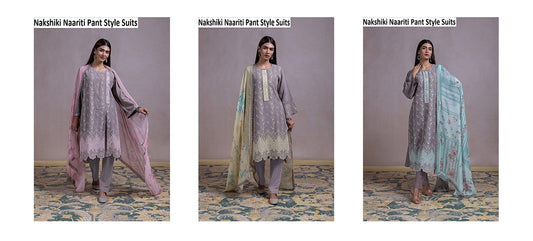 Nakshiki Naariti Cotton Pant Style Suits Manufacturer India