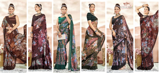Namasya Vallabhi Prints Georgette Sarees Wholesaler India