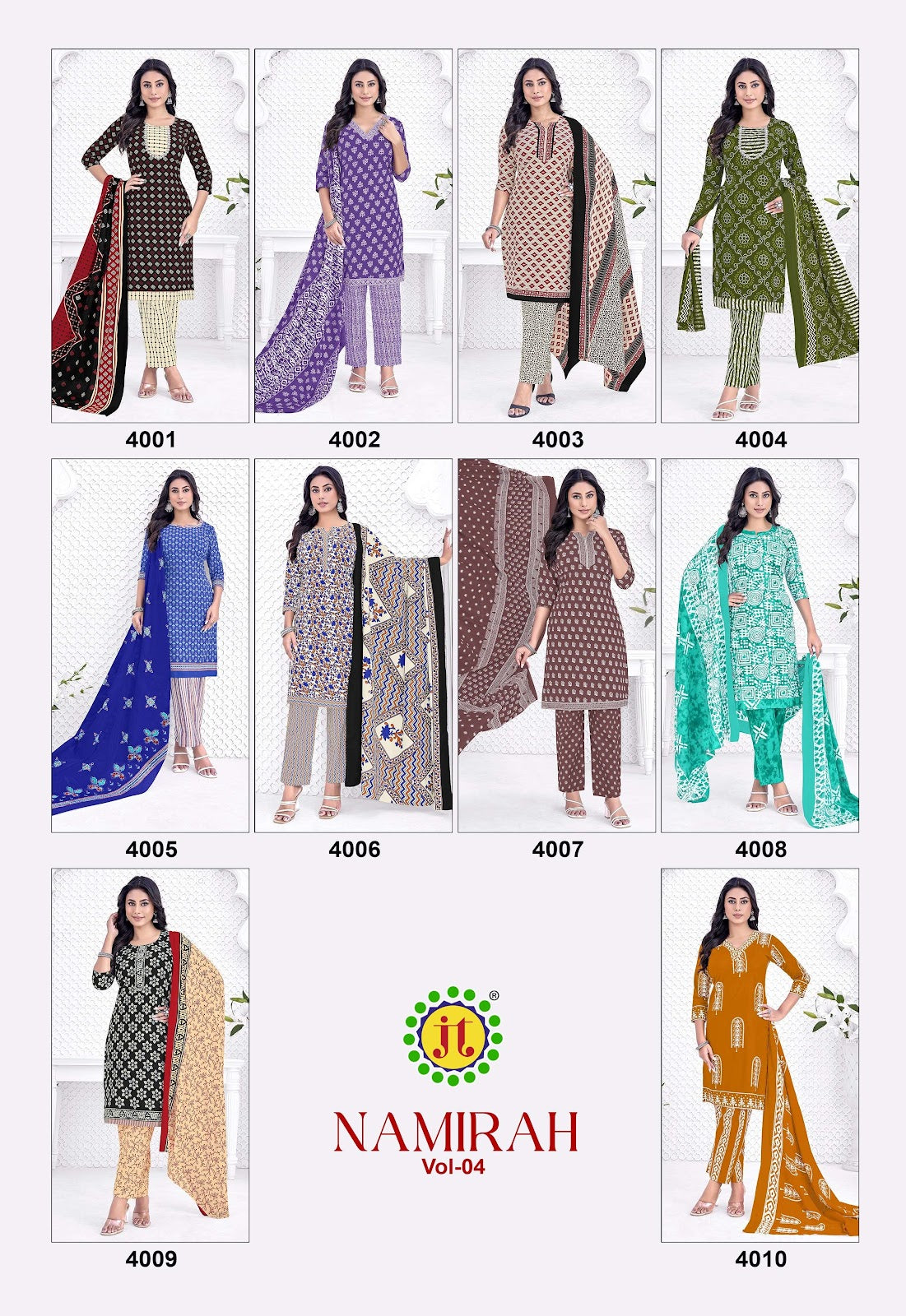 Namirah Vol 4 Jt Cotton Dress Material Manufacturer India