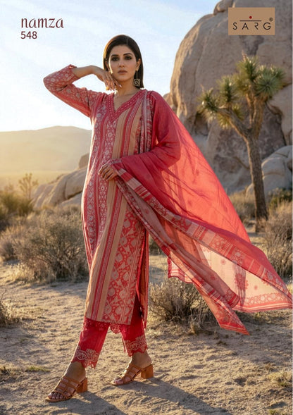 Namza Sarg Cotton Pant Style Suits Exporter Gujarat