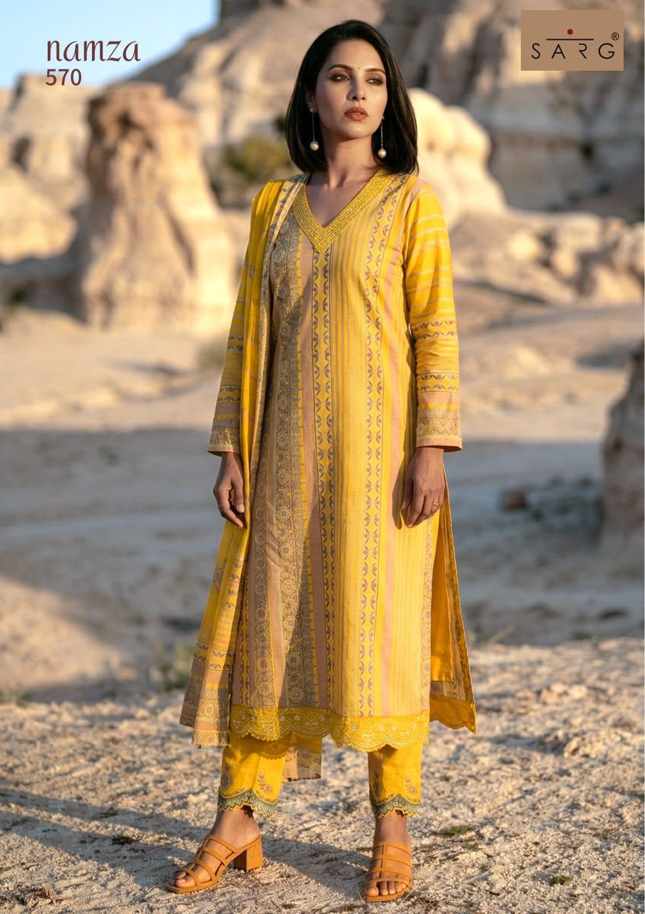 Namza Sarg Cotton Pant Style Suits Exporter Gujarat