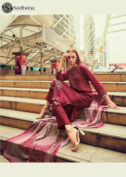 Nana Sadhana Pure Viscose Pashmina Suits Supplier India