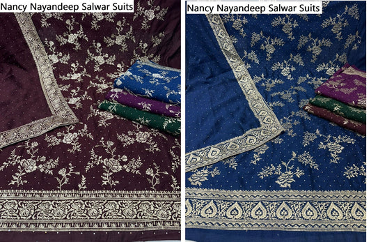 Nancy Nayandeep Vichitra Shimmer Salwar Suits Exporter Ahmedabad