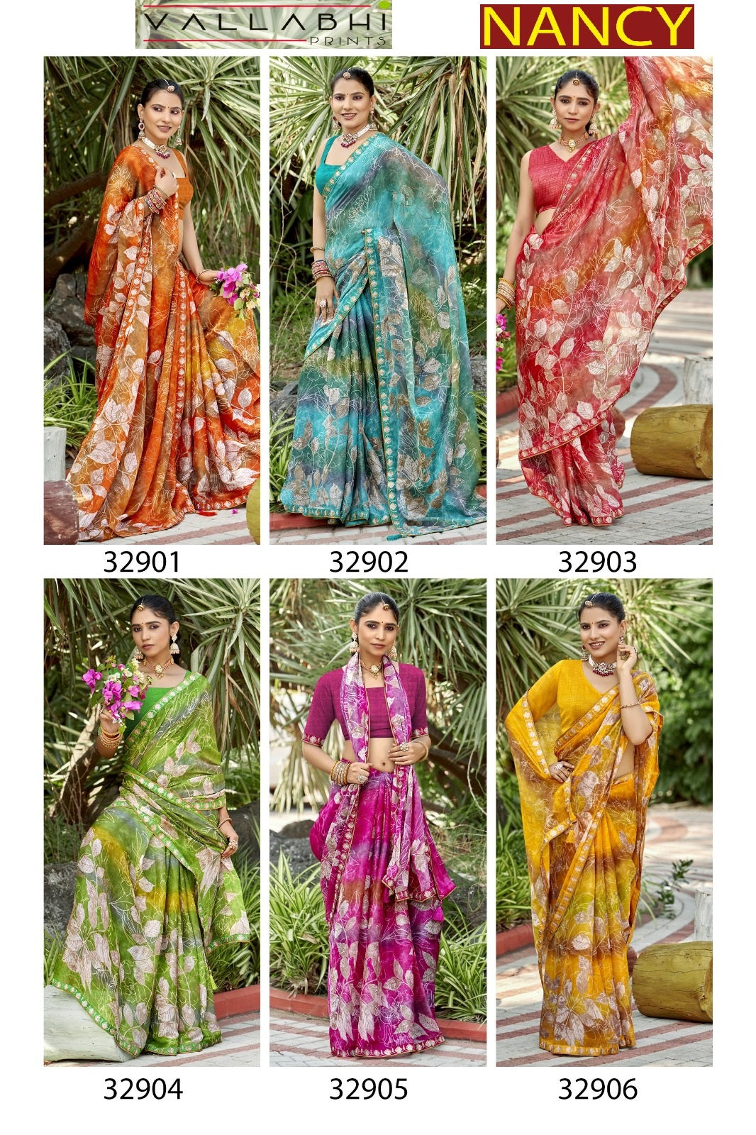 Nancy Vallabhi Prints Chiffon Sarees Supplier Gujarat