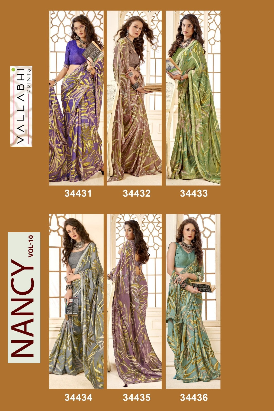 Nancy Vol 10 Vallabhi Prints Georgette Sarees Manufacturer Ahmedabad