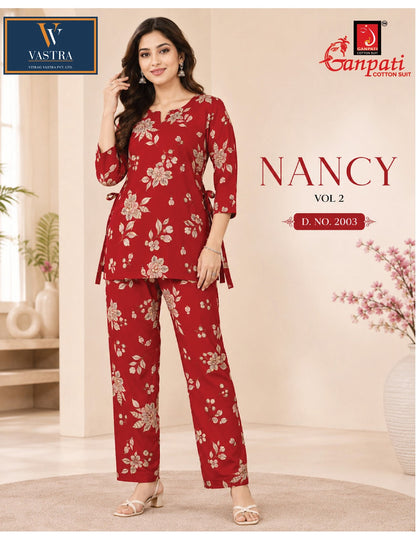 Nancy Vol 2 Ganpati Rayon Co Ord Set Exporter