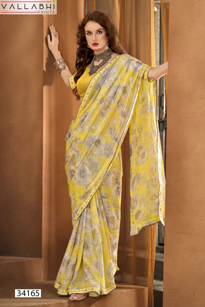 Nancy Vol 8 Vallabhi Prints Georgette Sarees Exporter