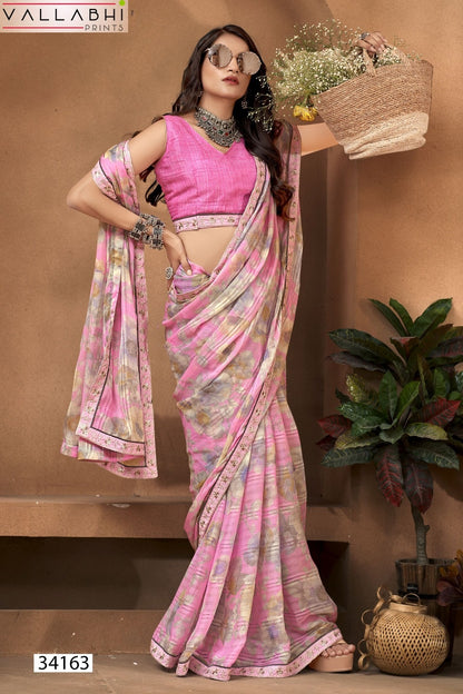Nancy Vol 8 Vallabhi Prints Georgette Sarees Exporter