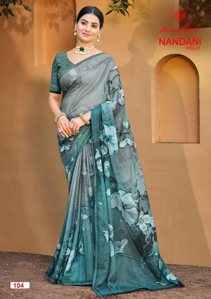 Nandani Vol 1 Kashvi Creation Georgette Sarees Exporter India