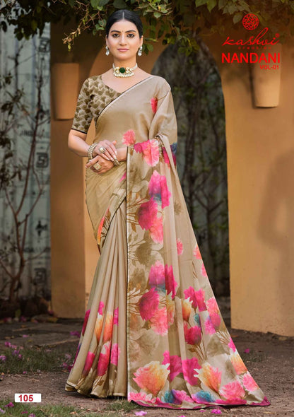 Nandani Vol 1 Kashvi Creation Georgette Sarees Exporter India