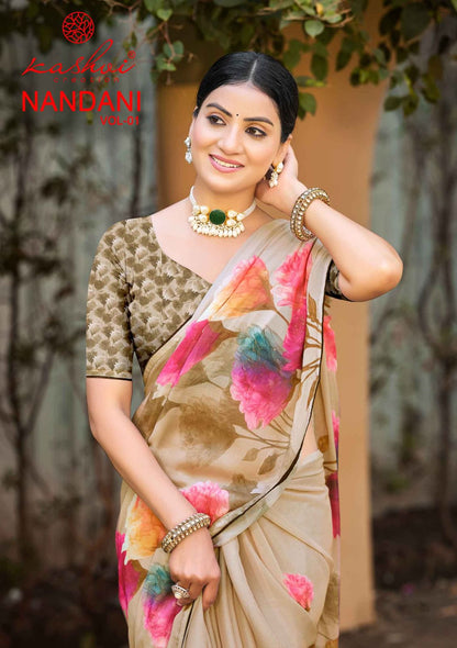 Nandani Vol 1 Kashvi Creation Georgette Sarees Exporter India
