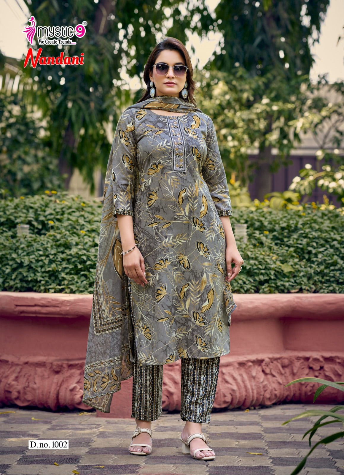 Nandani Vol 1 Mystic 9 Rayon Readymade Pant Style Suits Exporter Gujarat