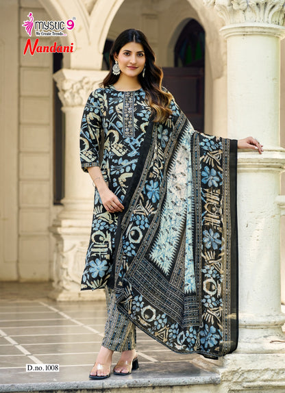 Nandani Vol 1 Mystic 9 Rayon Readymade Pant Style Suits Exporter Gujarat