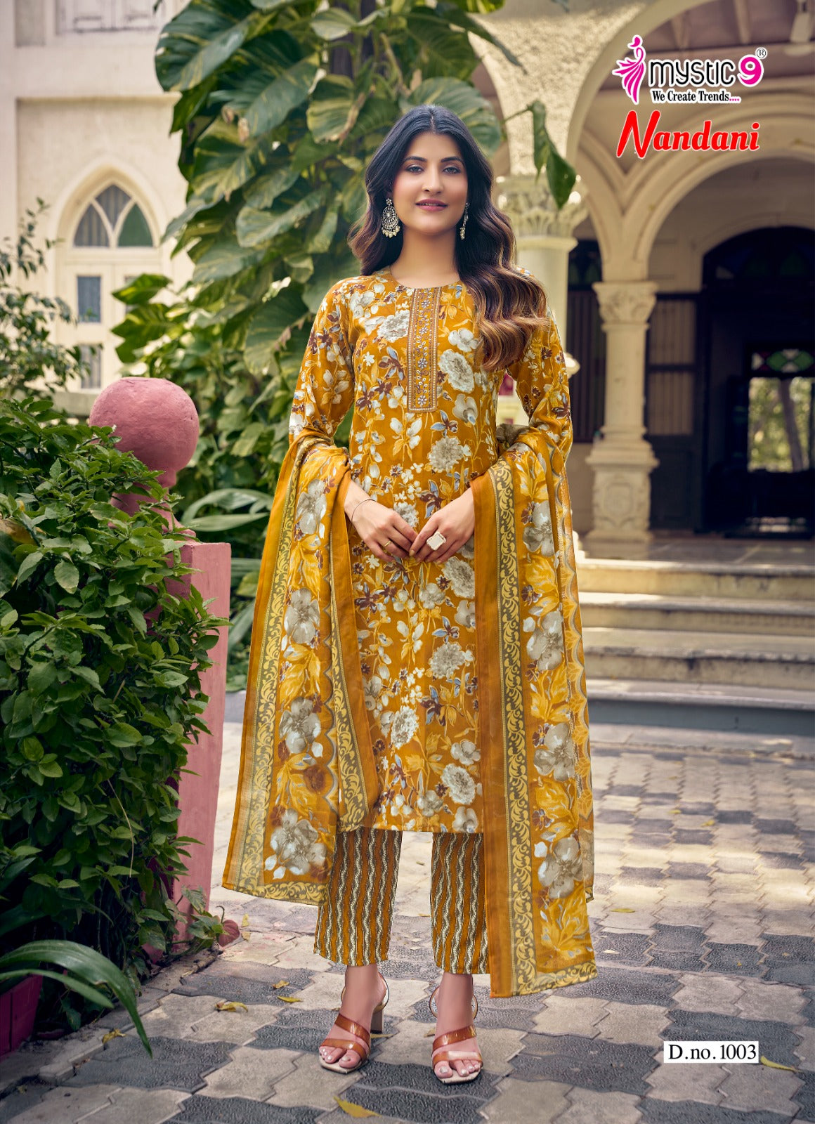 Nandani Vol 1 Mystic 9 Rayon Readymade Pant Style Suits Exporter Gujarat