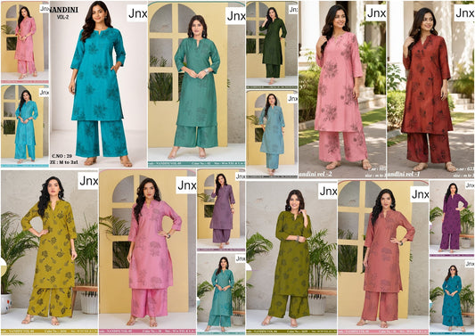 Nandini 0306 Jnx Vertican Kurti Plazzo Set Supplier