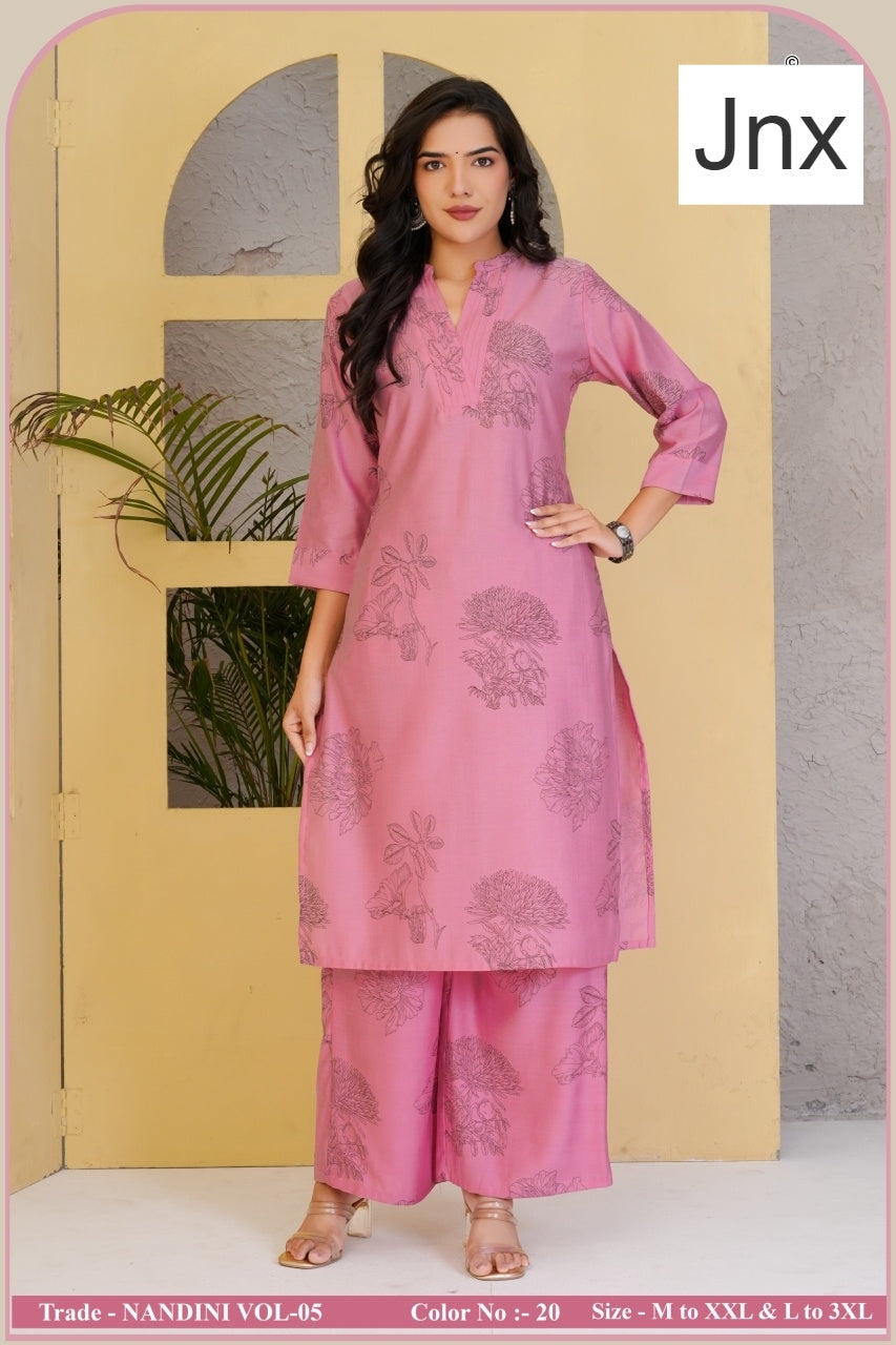 Nandini 0306 Jnx Vertican Kurti Plazzo Set Supplier