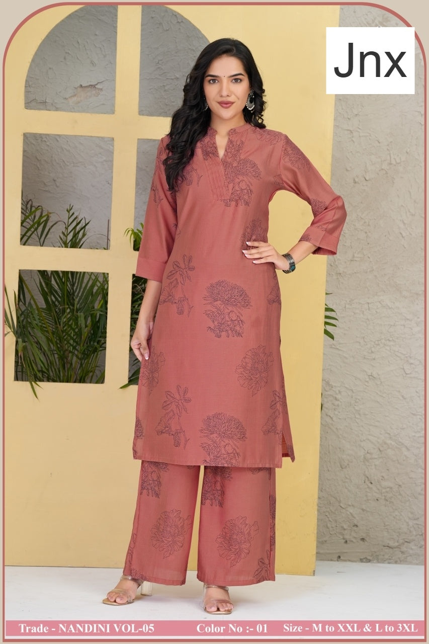 Nandini 0306 Jnx Vertican Kurti Plazzo Set Supplier