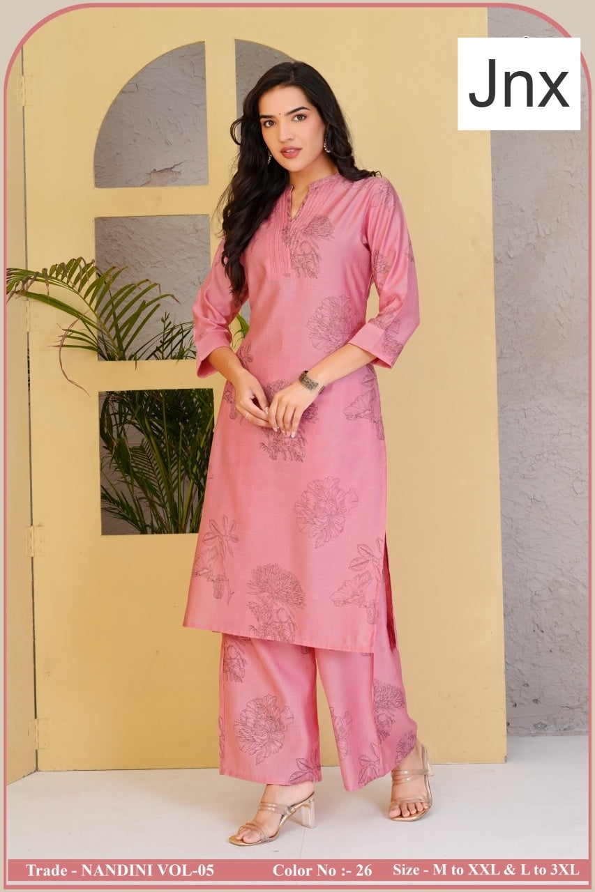 Nandini 0306 Jnx Vertican Kurti Plazzo Set Supplier