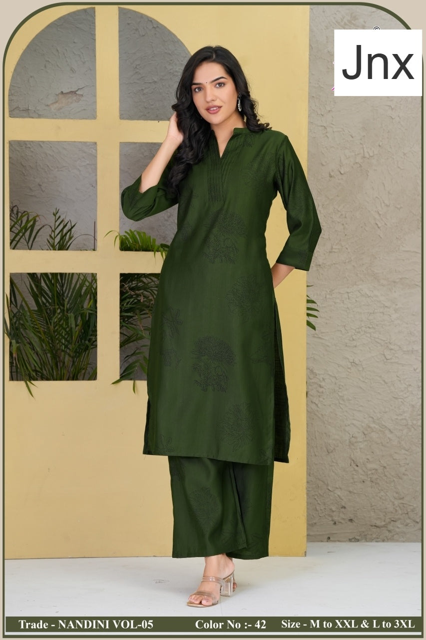Nandini 0306 Jnx Vertican Kurti Plazzo Set Supplier