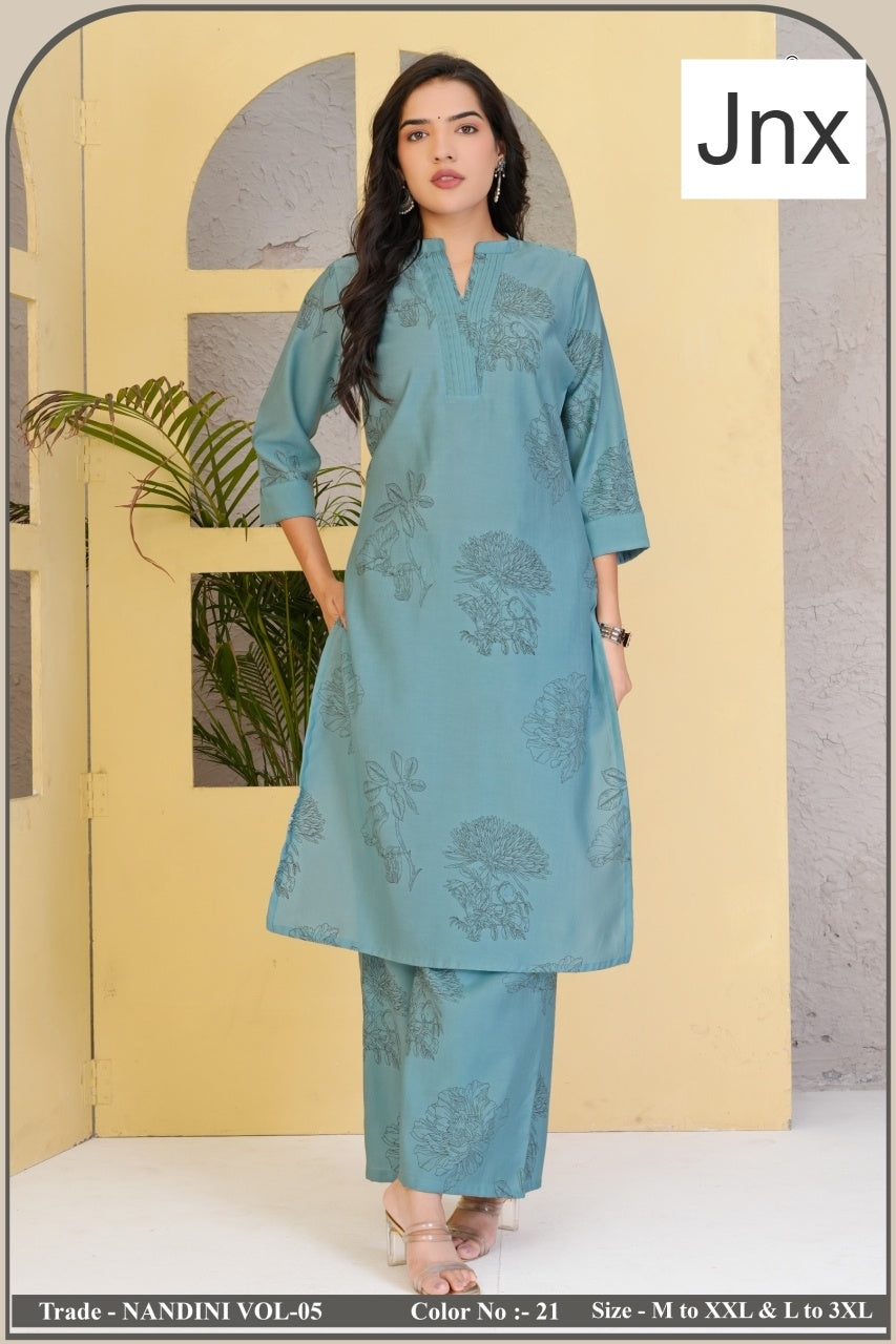 Nandini 0306 Jnx Vertican Kurti Plazzo Set Supplier