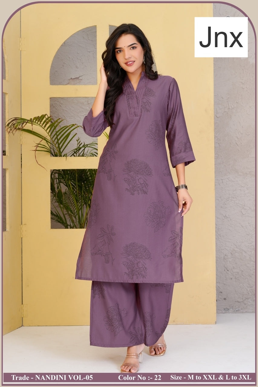 Nandini 0306 Jnx Vertican Kurti Plazzo Set Supplier
