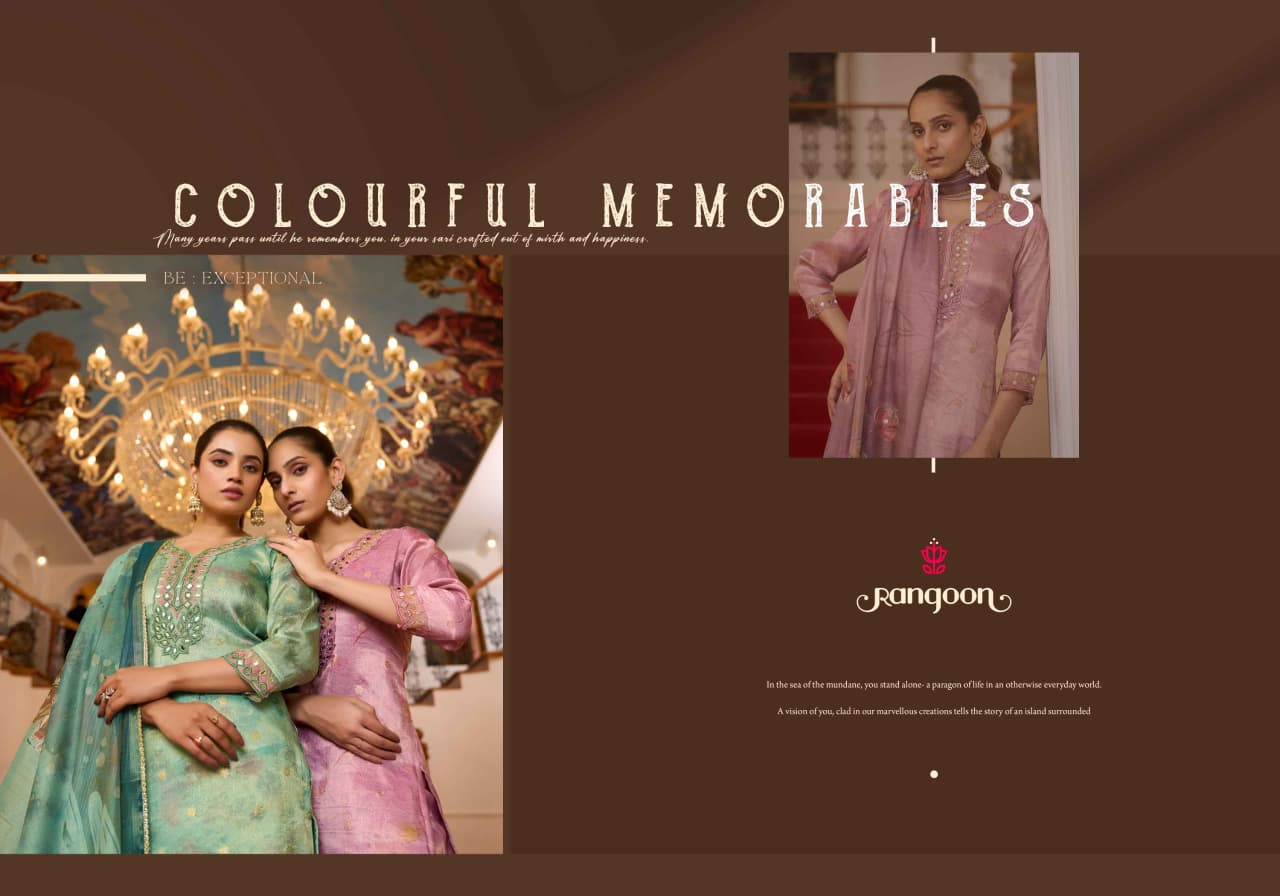 Nandini Rangoon Viscose Readymade Pant Style Suits Wholesale Price