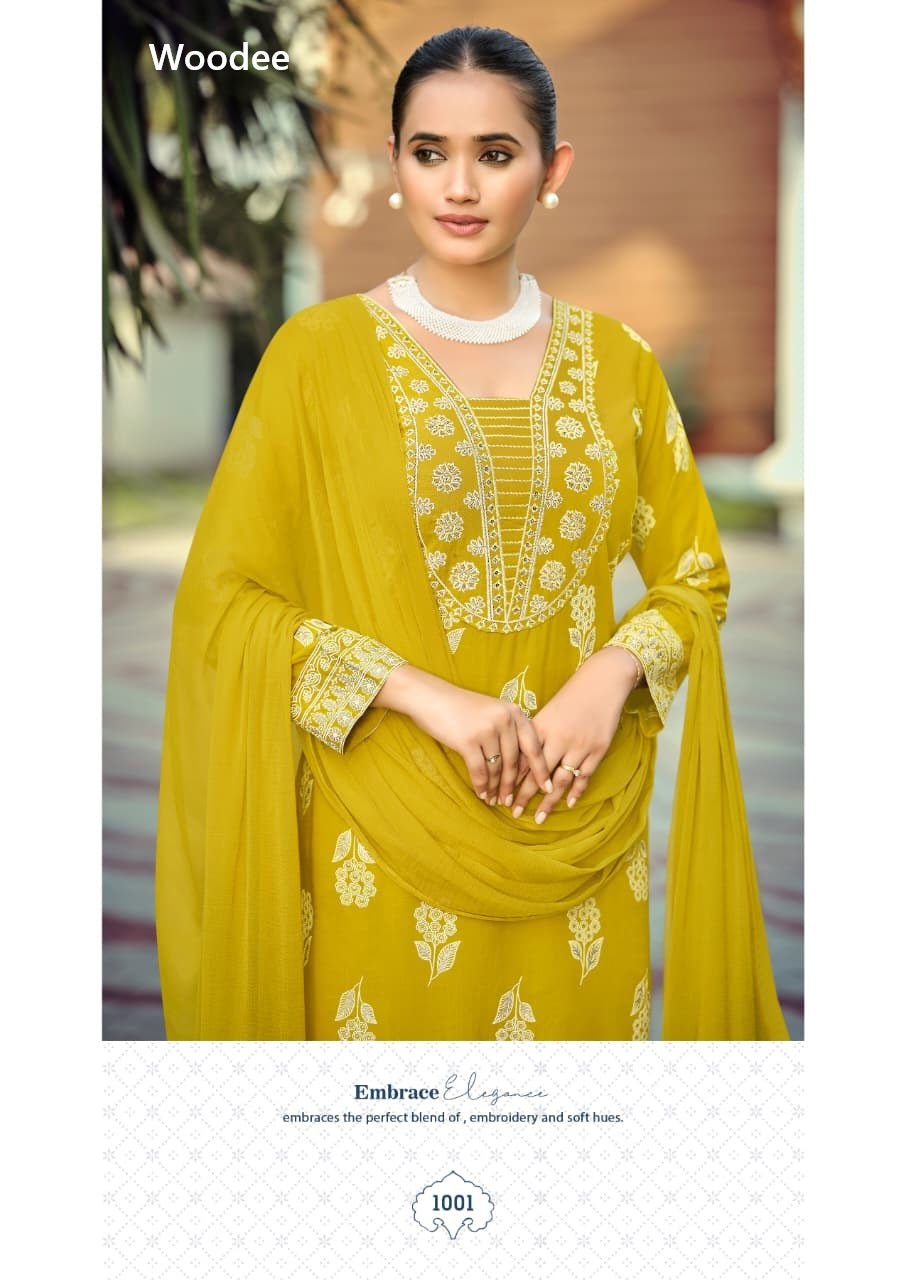 Nandini Woodee Liva Rayon Readymade Plazzo Style Suits Wholesaler India