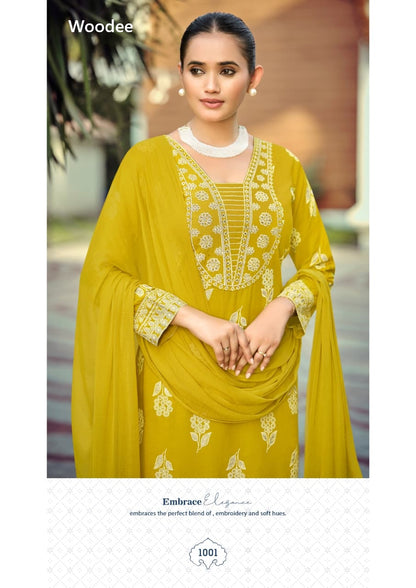 Nandini Woodee Liva Rayon Readymade Plazzo Style Suits Wholesaler India