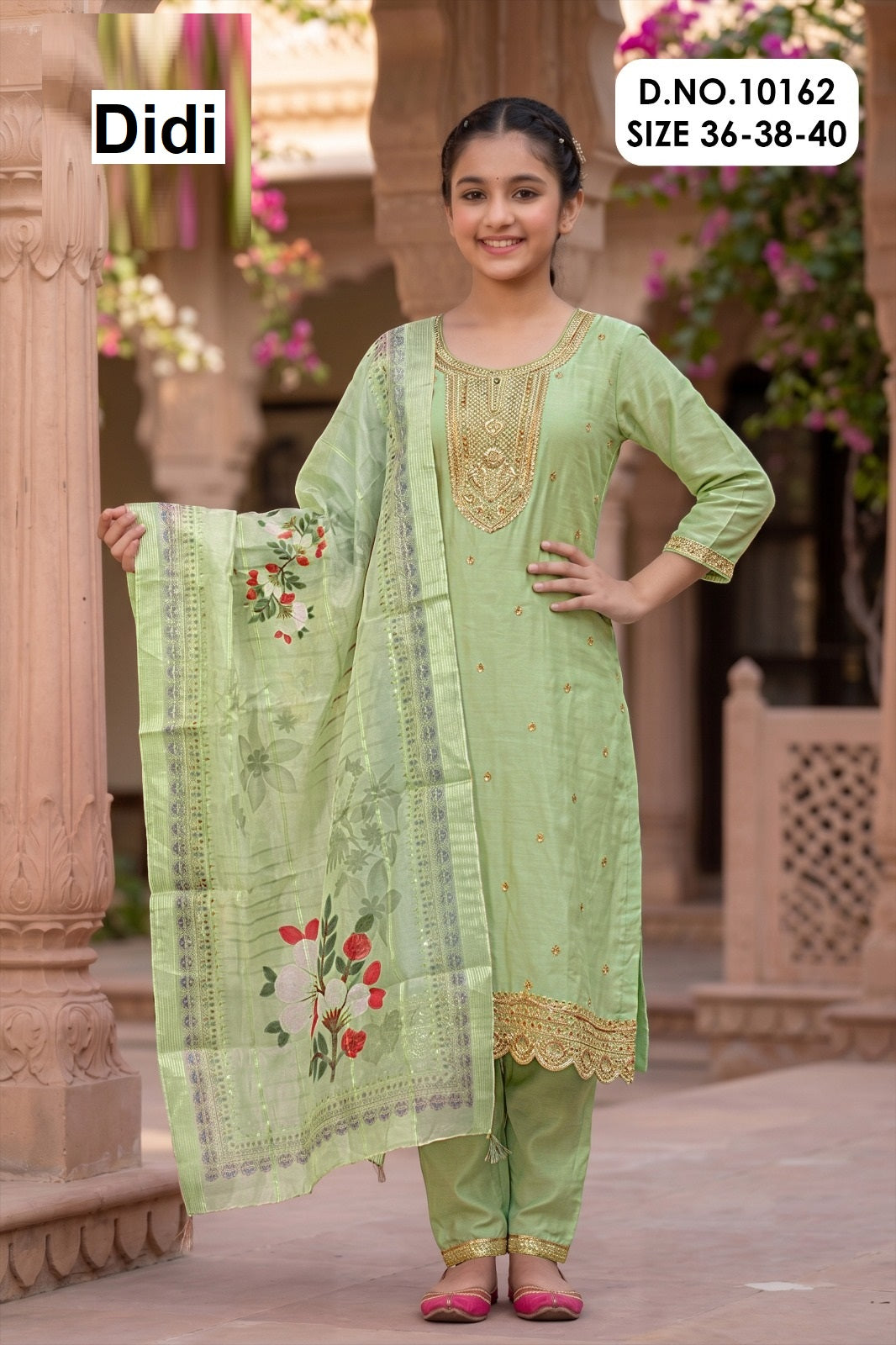 Nandita 1 Dn 10162 Didi Fendy Silk Girls Readymade Pant Suits Manufacturer Gujarat