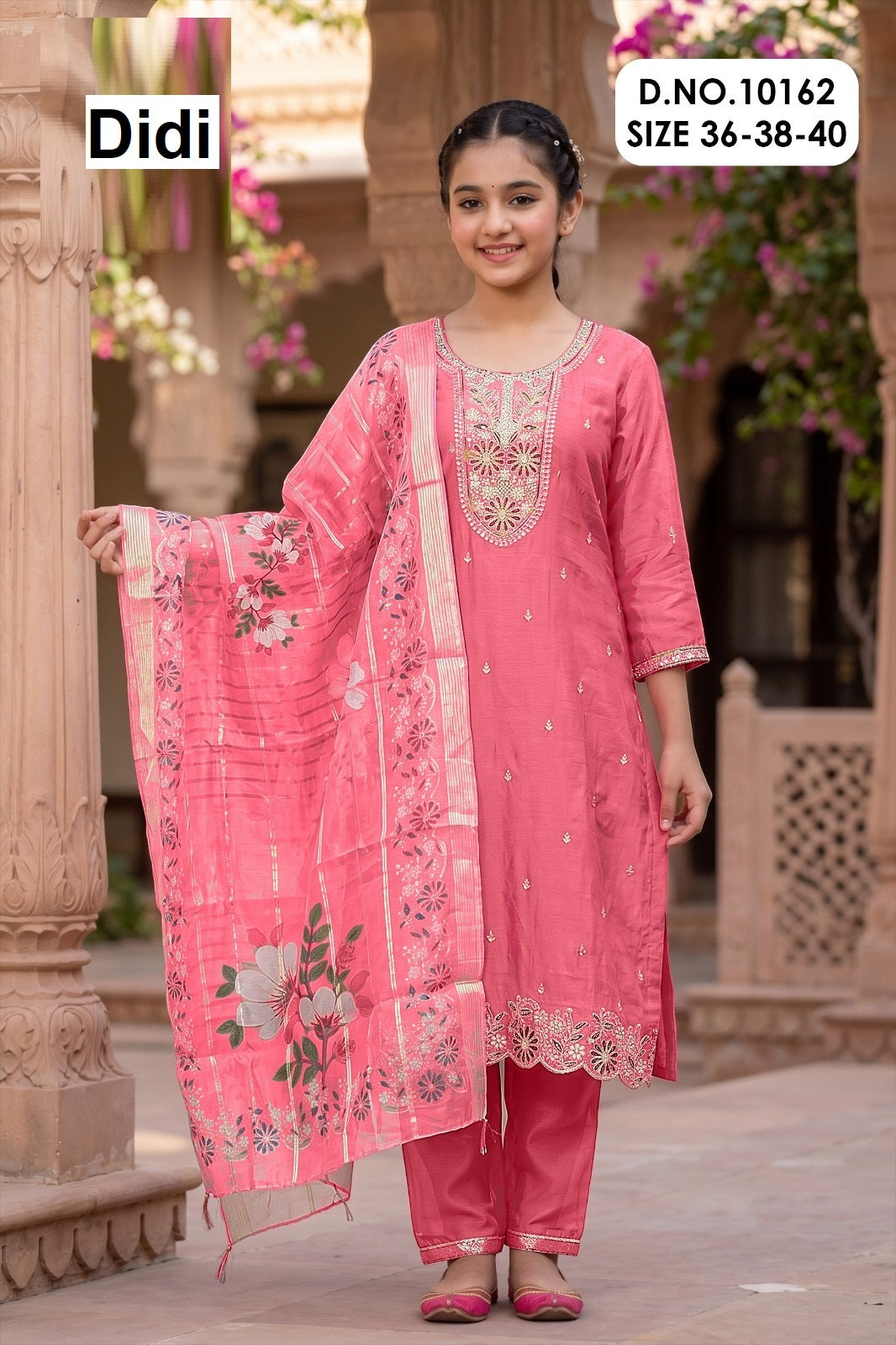 Nandita 1 Dn 10162 Didi Fendy Silk Girls Readymade Pant Suits Manufacturer Gujarat