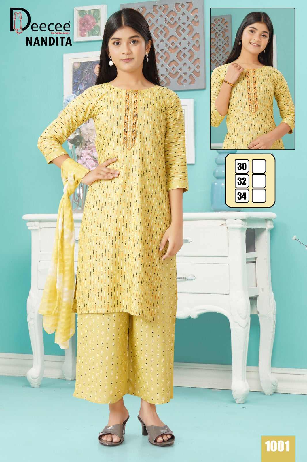 Nandita Deecee Rayon Girls Readymade Palazzo Suits Wholesale Rate