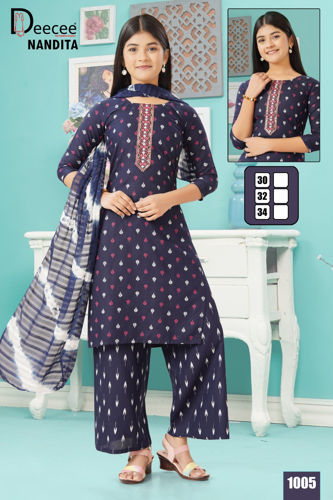 Nandita Deecee Rayon Girls Readymade Palazzo Suits Wholesale Rate