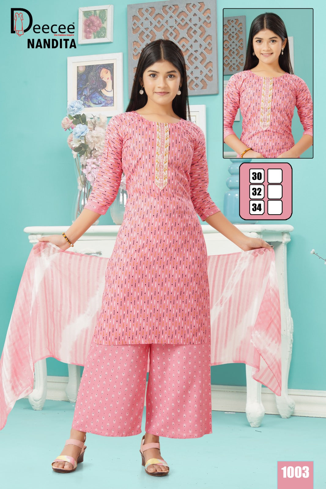 Nandita Deecee Rayon Girls Readymade Palazzo Suits Wholesale Rate