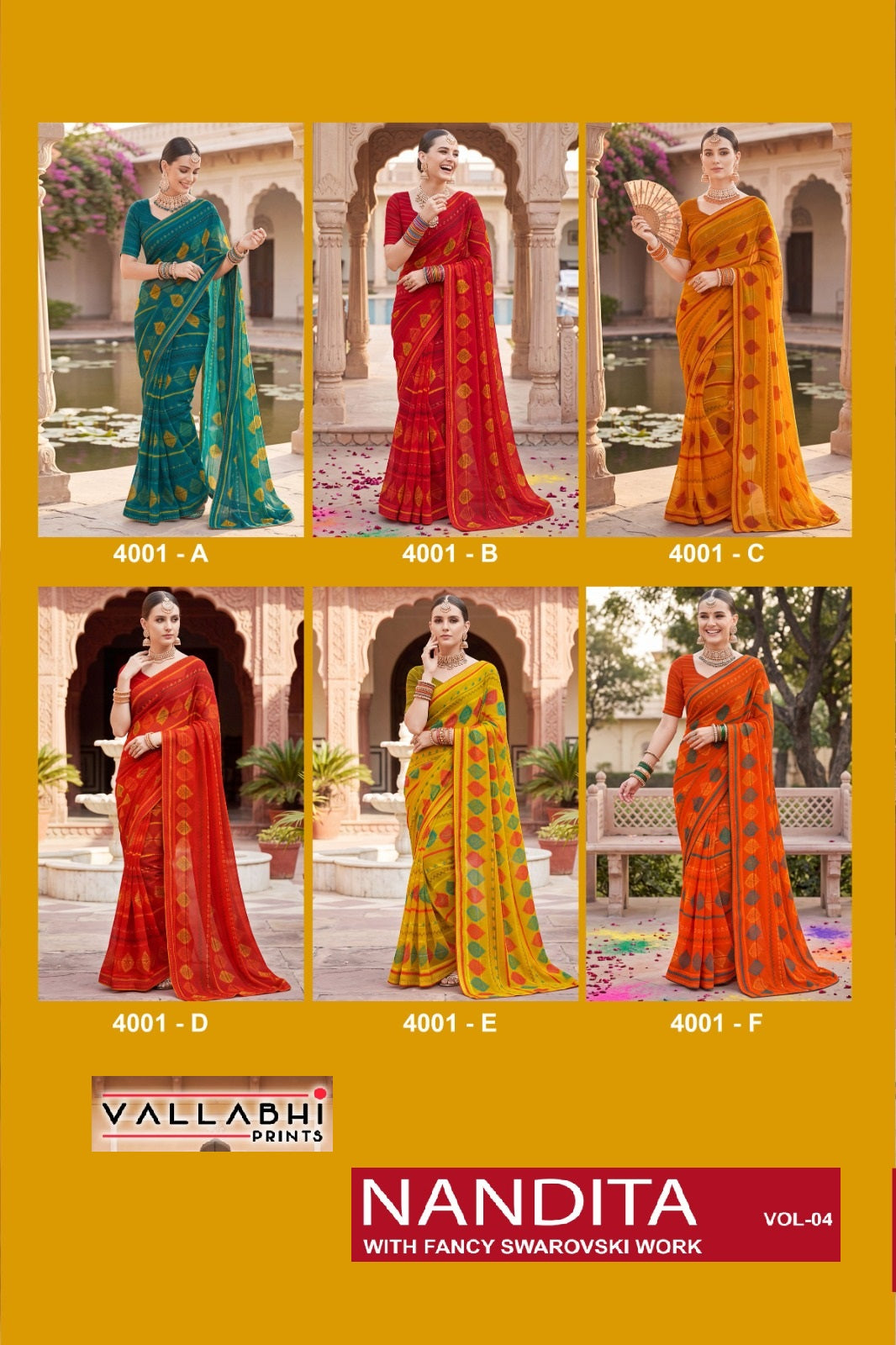 Nandita Vol 4 Vallabhi Prints Weightless Sarees Manufacturer Gujarat