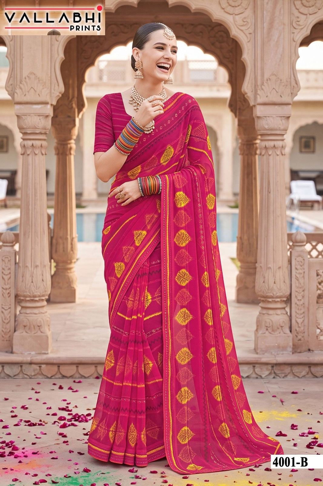 Nandita Vol 4 Vallabhi Prints Weightless Sarees Manufacturer Gujarat