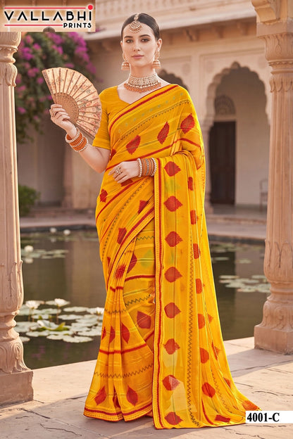 Nandita Vol 4 Vallabhi Prints Weightless Sarees Manufacturer Gujarat