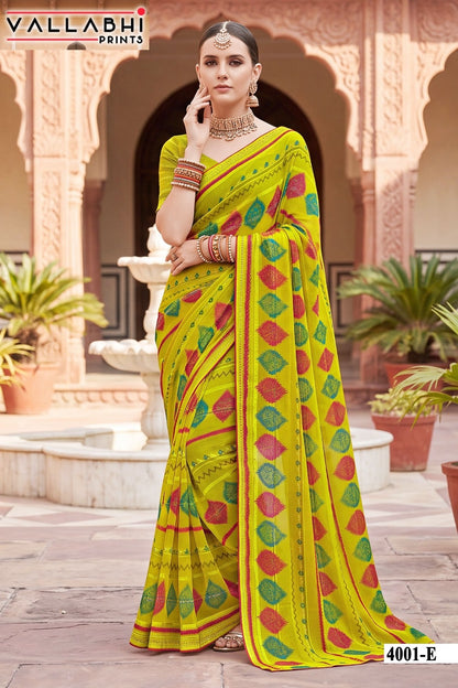 Nandita Vol 4 Vallabhi Prints Weightless Sarees Manufacturer Gujarat