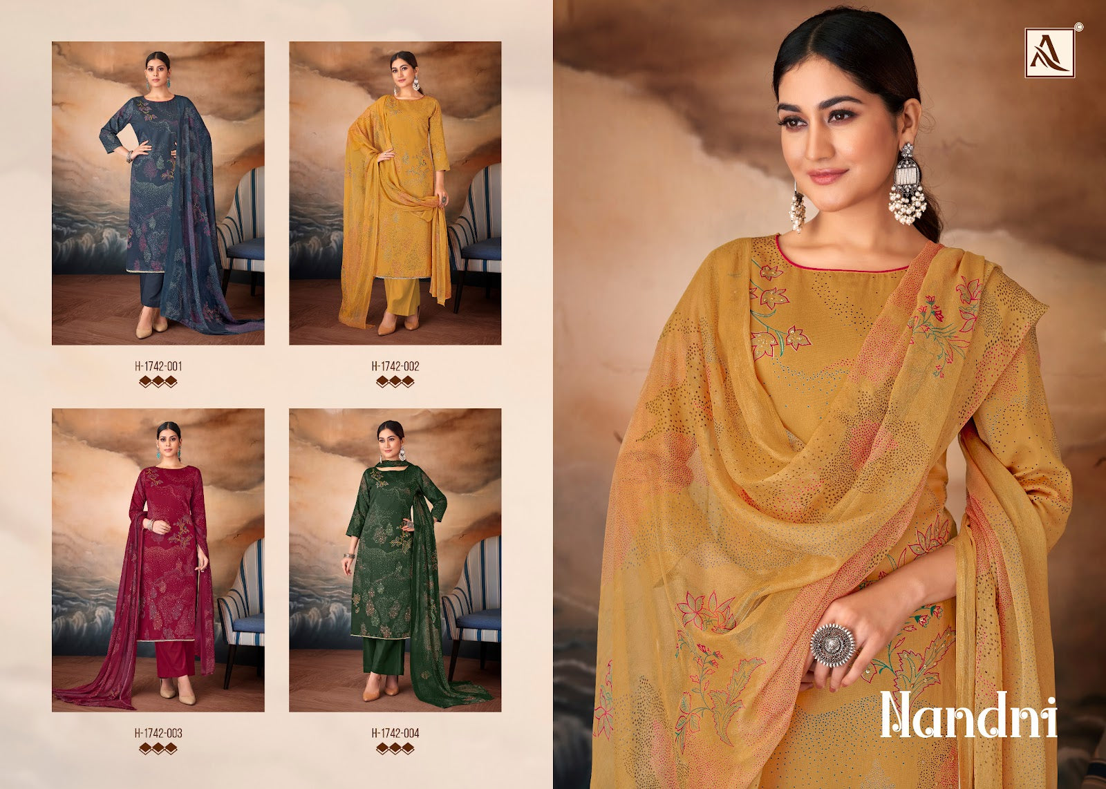 Nandni Alok Zam Karachi Salwar Suits Wholesaler Gujarat