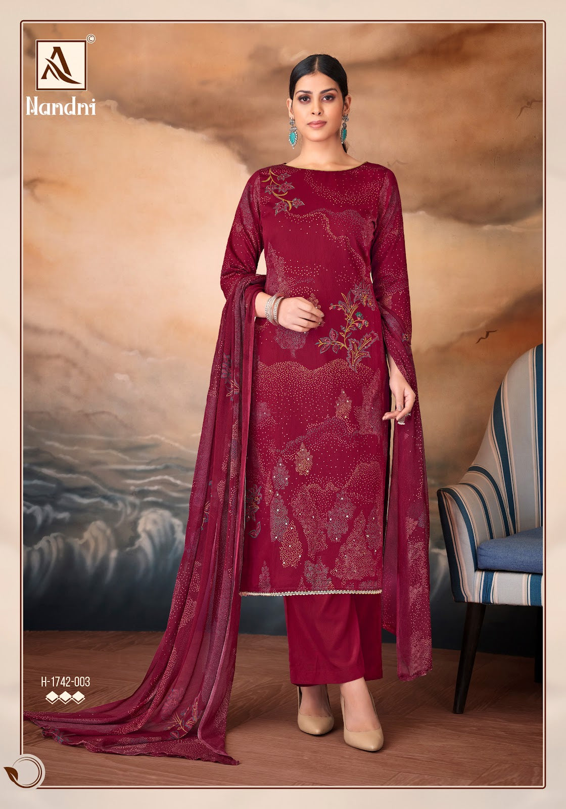 Nandni Alok Zam Karachi Salwar Suits Wholesaler Gujarat