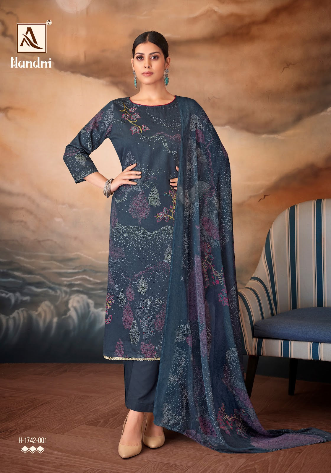 Nandni Alok Zam Karachi Salwar Suits Wholesaler Gujarat