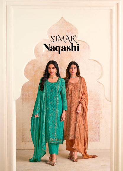 Naqashi Simar Viscose Muslin Pant Style Suits Wholesale Price