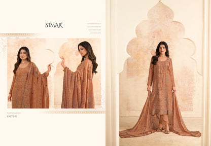Naqashi Simar Viscose Muslin Pant Style Suits Wholesale Price
