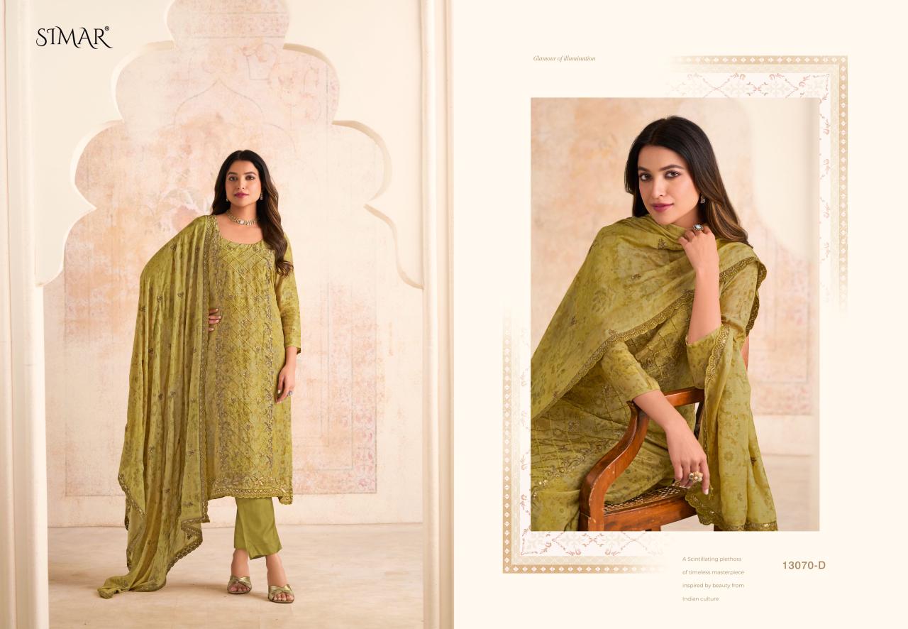 Naqashi Simar Viscose Muslin Pant Style Suits Wholesale Price