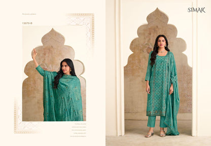 Naqashi Simar Viscose Muslin Pant Style Suits Wholesale Price
