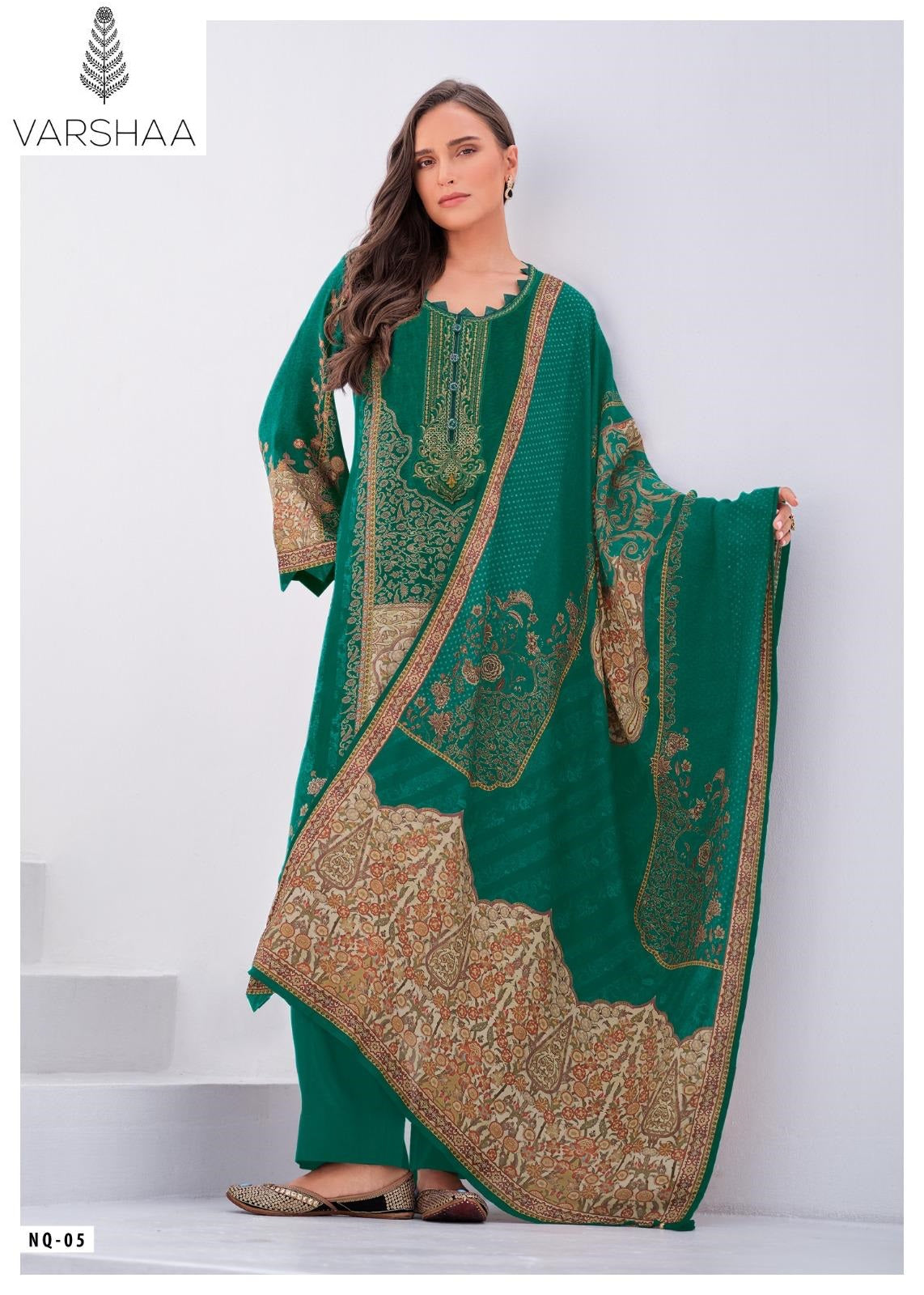 Naqashi Varshaa Satin Pakistani Salwar Suits Supplier Ahmedabad