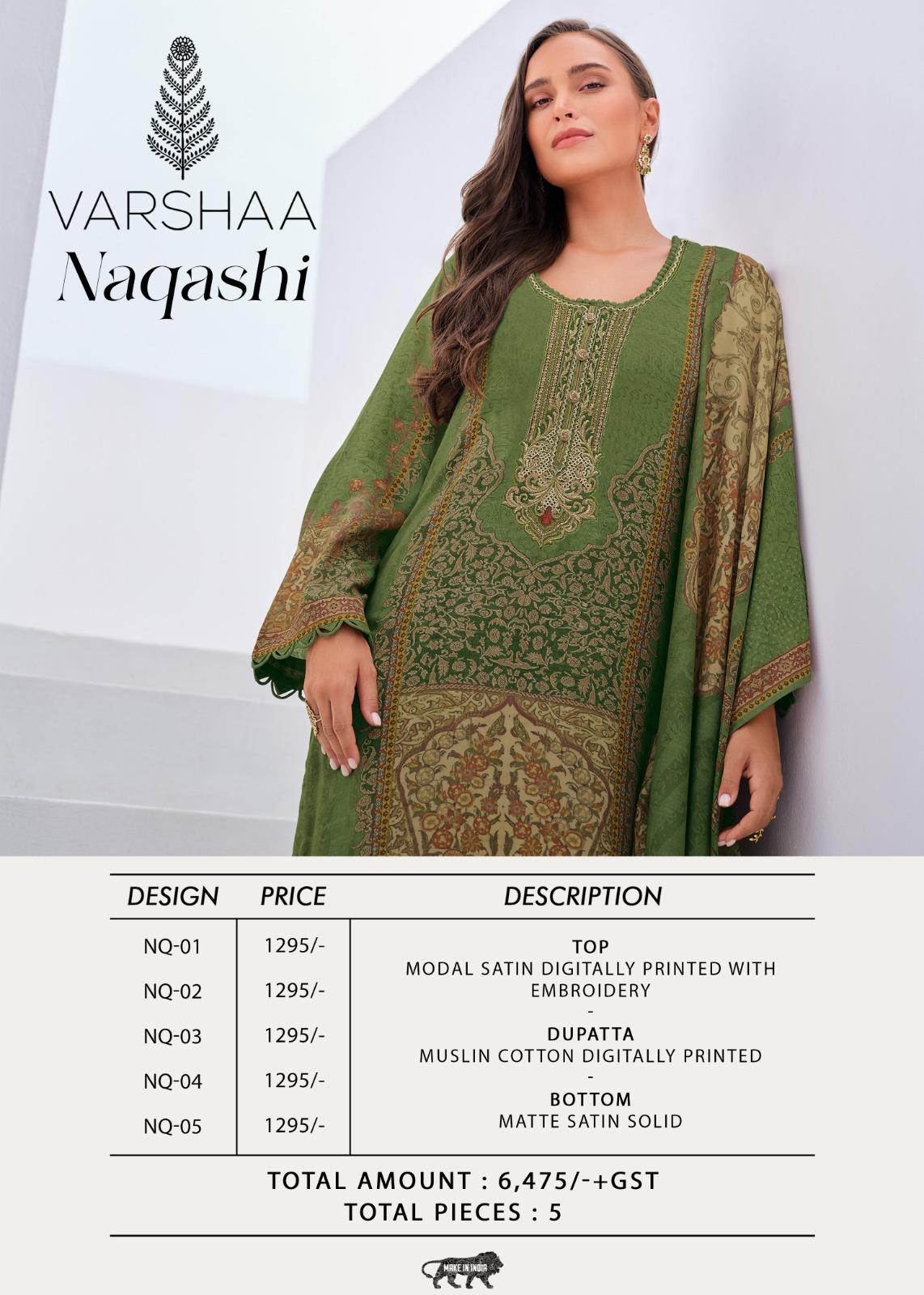 Naqashi Varshaa Satin Pakistani Salwar Suits Supplier Ahmedabad