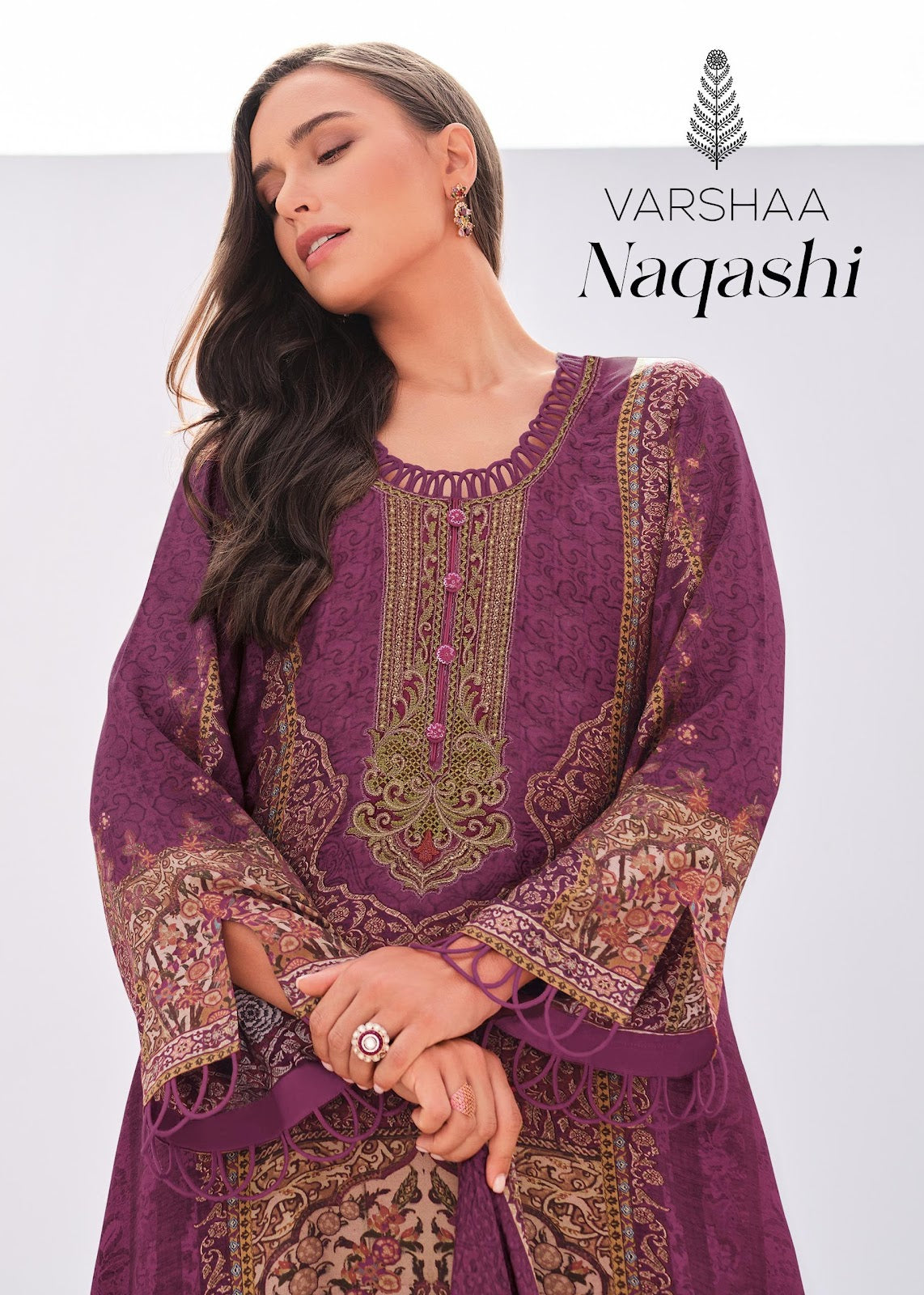 Naqashi Varshaa Satin Pakistani Salwar Suits Supplier Ahmedabad