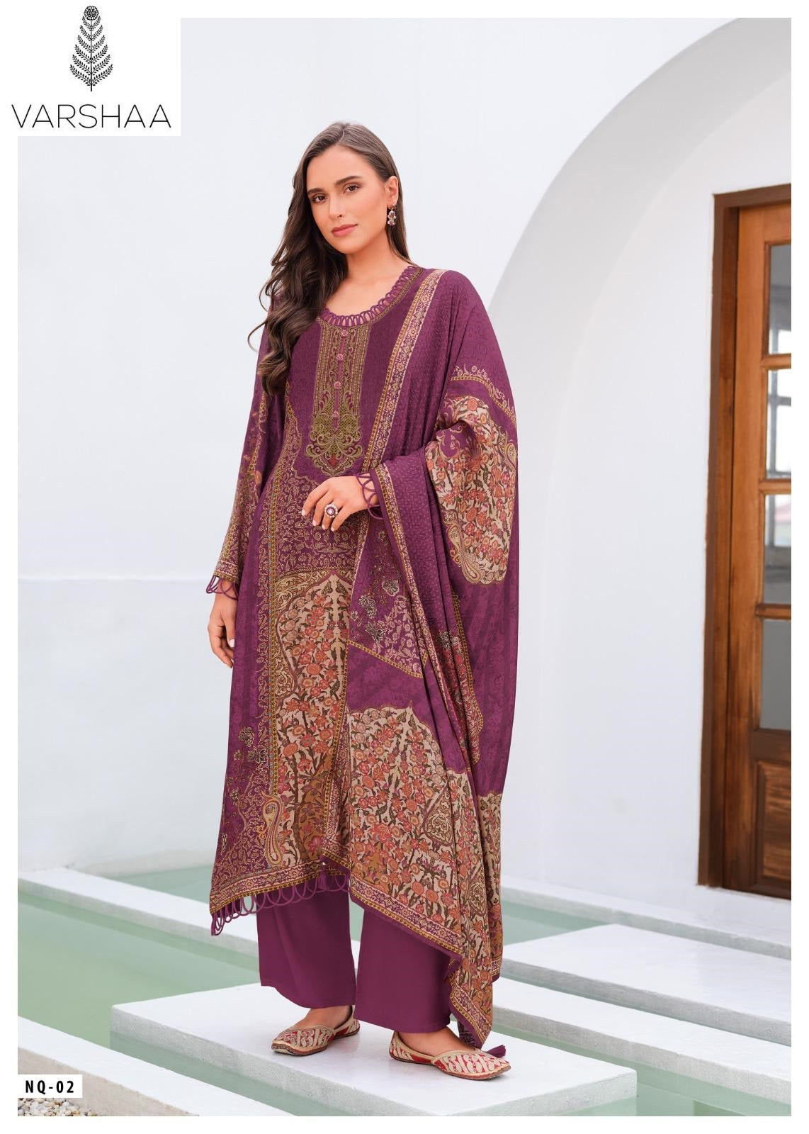 Naqashi Varshaa Satin Pakistani Salwar Suits Supplier Ahmedabad