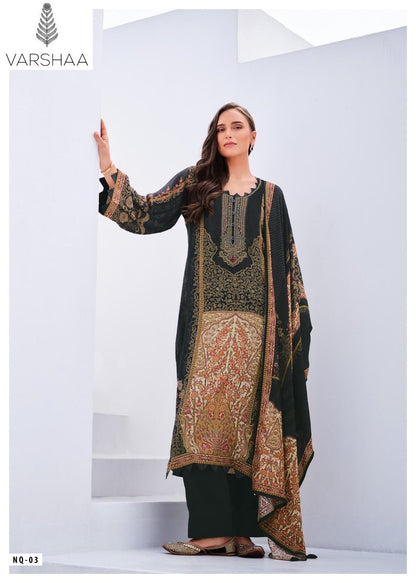 Naqashi Varshaa Satin Pakistani Salwar Suits Supplier Ahmedabad